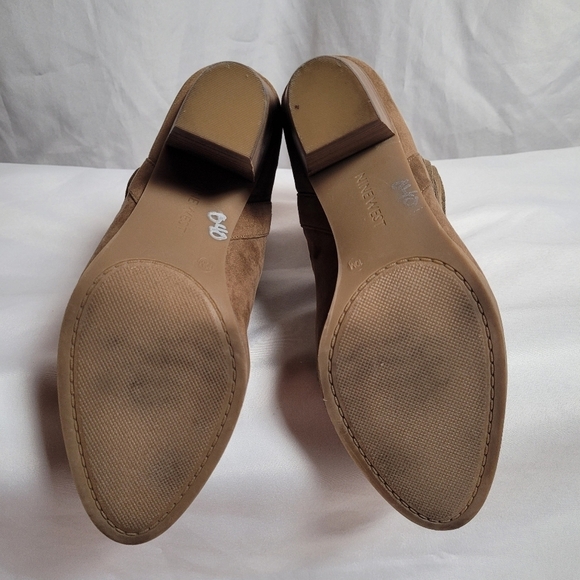 Nine West Inwood Leather Tan Ankle Boots Women's Size 10M Fringe - Picture 3 of 13